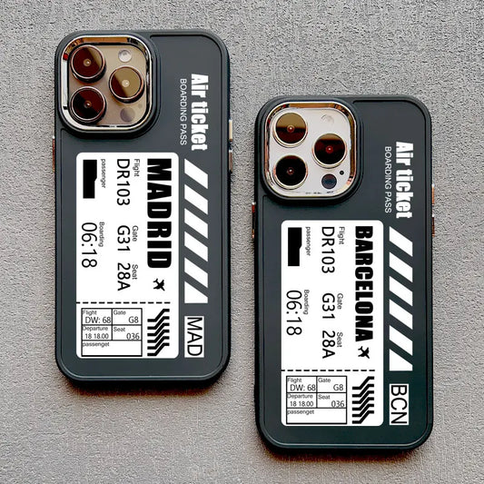 Coque iPhone Billet d’Avion personnalisable – Ready to Board