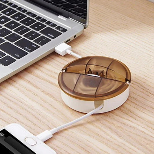 Enrouleur de câble compact – Organisation & voyage sans nœuds