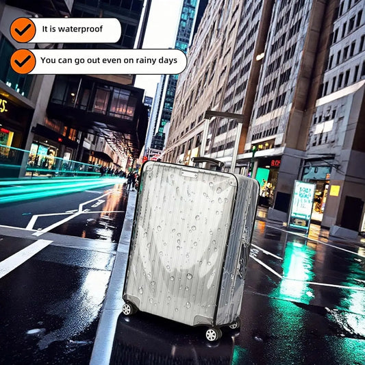 Luggage Protector Suitcase Cover Clear PVC Suitcase Cover Protectors Luggage Cover Waterproof for Wheeled Suitcase