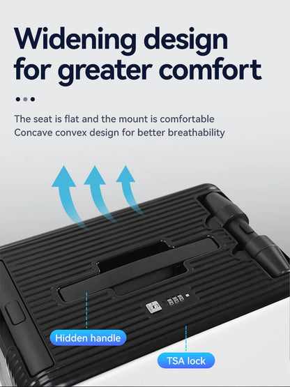 Luggage  Suitcase Electric Can Ride – 20 inch Carry-on Size Travel Case with TSA Lock & Silent Wheels for Boarding & Vacation