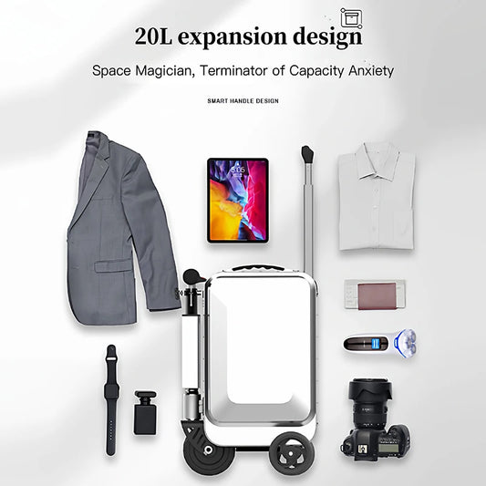 Valise Cabine Électrique – Ride-On Smart Luggage en Alliage Magnésium-Aluminium (Télécommandée)