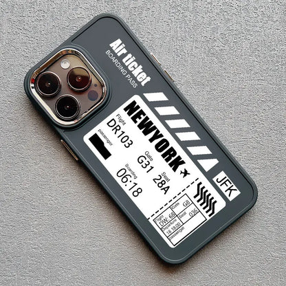 Coque iPhone Billet d’Avion personnalisable – Ready to Board