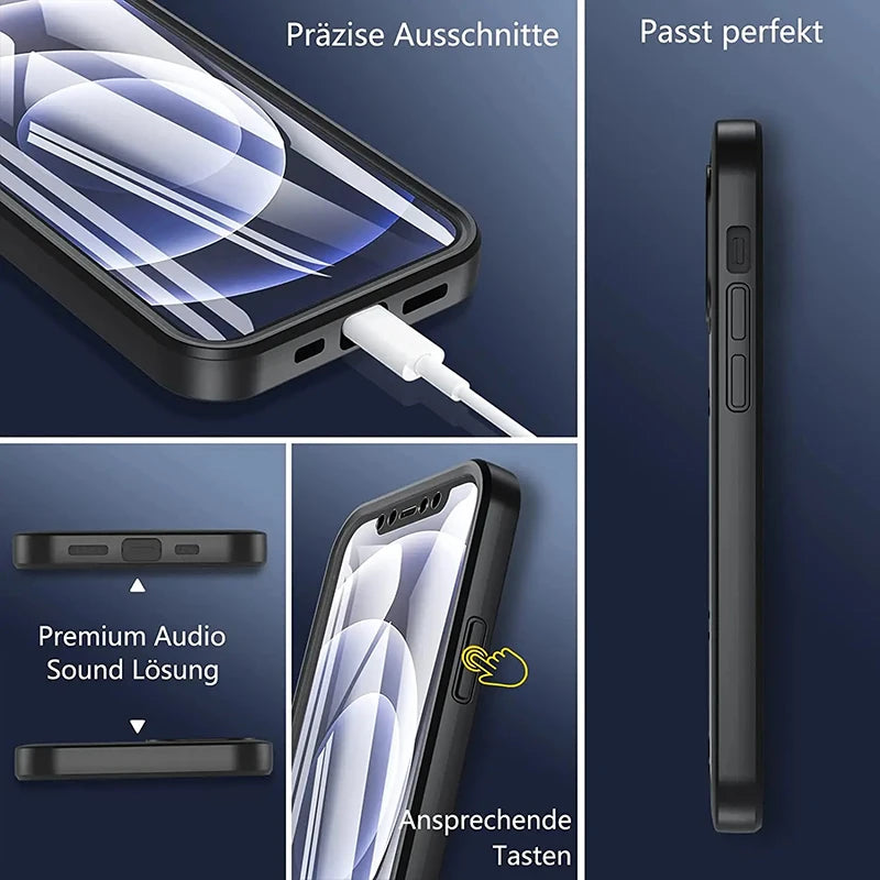 Coque iPhone 360° Transparente – Protection Totale avec Verre Intégré