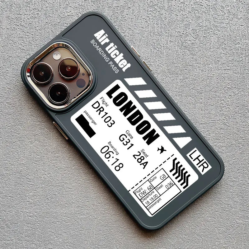 Coque iPhone Billet d’Avion personnalisable – Ready to Board