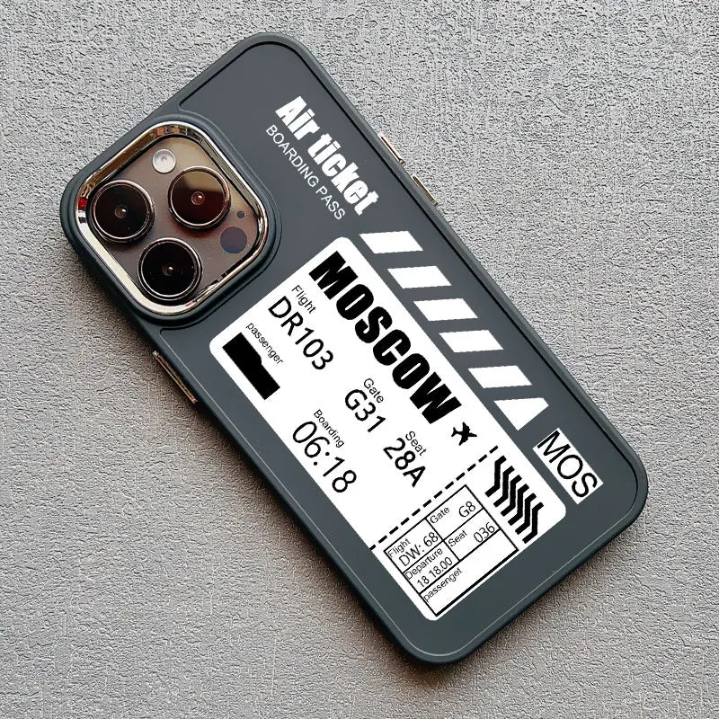 Coque iPhone Billet d’Avion personnalisable – Ready to Board