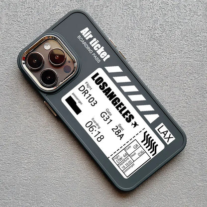 Coque iPhone Billet d’Avion personnalisable – Ready to Board
