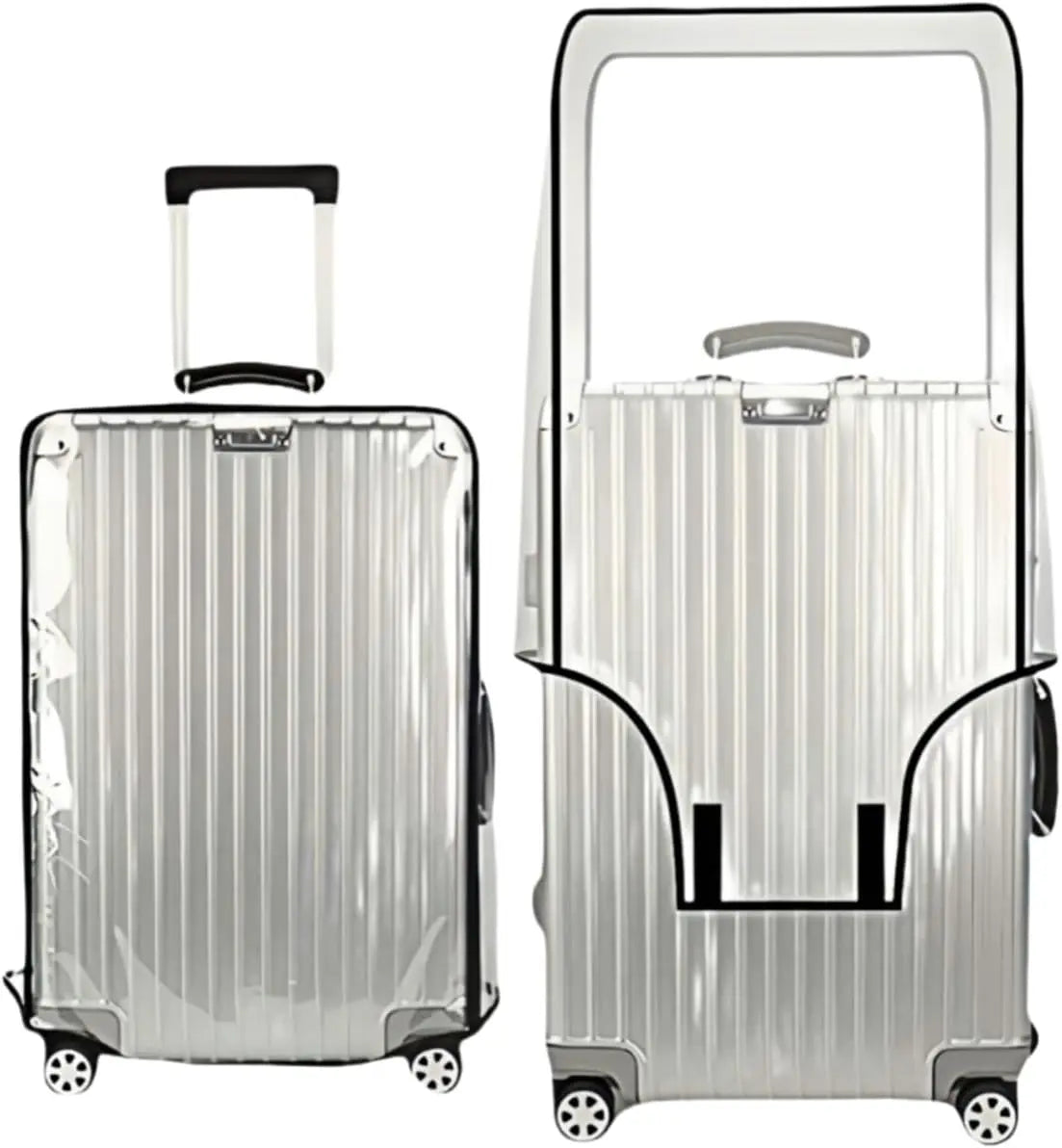 Luggage Protector Suitcase Cover Clear PVC Suitcase Cover Protectors Luggage Cover Waterproof for Wheeled Suitcase