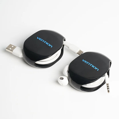 Vention Automatic Cable Winder Cord Organizer Holder for Headphones USB Cables and Phone Winding Automatic Cable Winder Machine