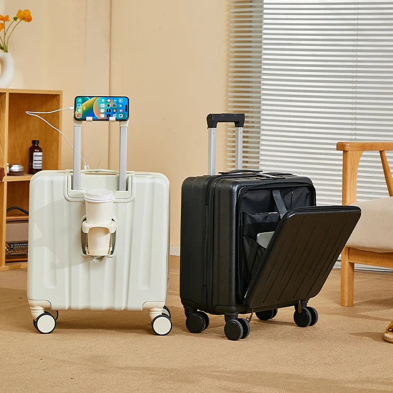 Valise Cabine Compacte – Smart Carry ABS Ultra-Légère avec Compartiment Rapide & Port USB