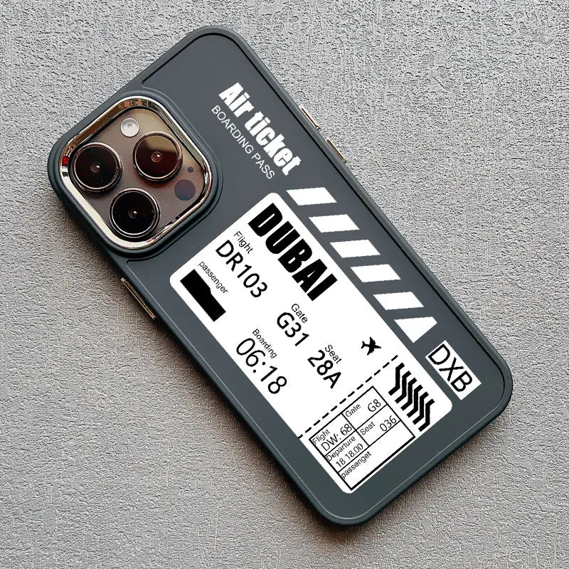 Coque iPhone Billet d’Avion personnalisable – Ready to Board