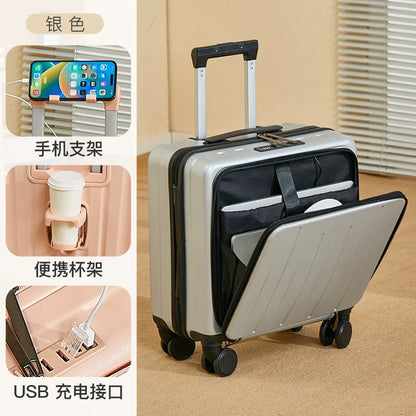 Valise Cabine Compacte – Smart Carry ABS Ultra-Légère avec Compartiment Rapide & Port USB