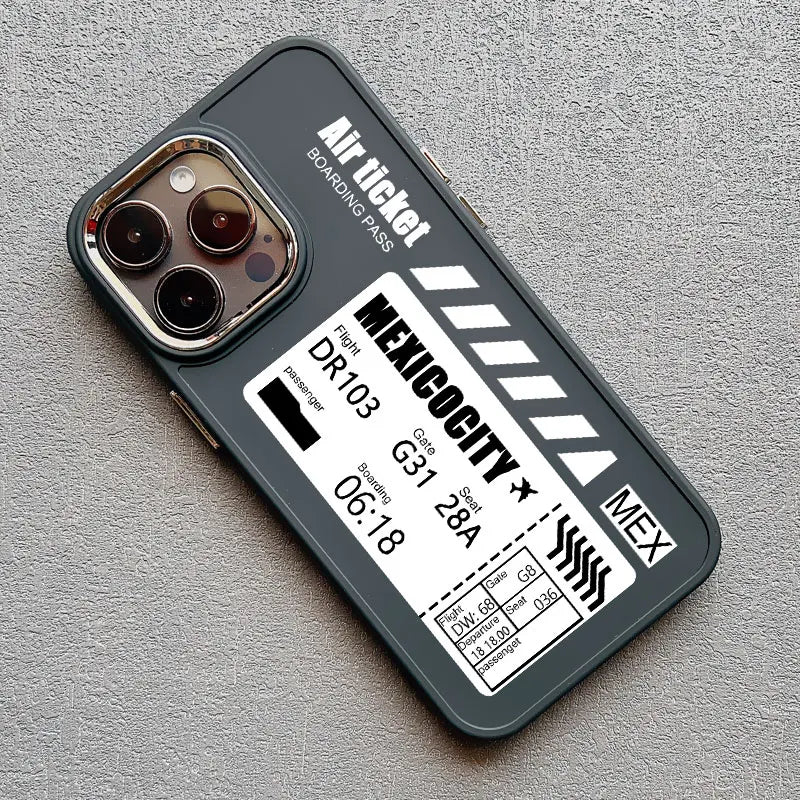 Coque iPhone Billet d’Avion personnalisable – Ready to Board
