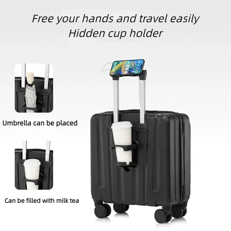 Valise Cabine Compacte – Smart Carry ABS Ultra-Légère avec Compartiment Rapide & Port USB