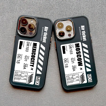 Coque iPhone Billet d’Avion personnalisable – Ready to Board