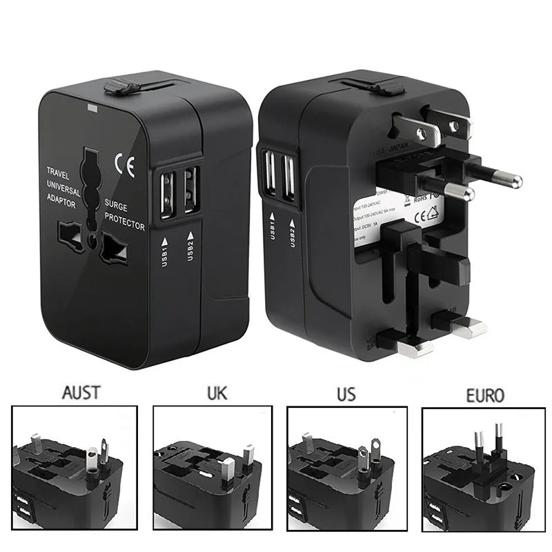 Adaptateur de voyage universel avec double USB | Travelisy