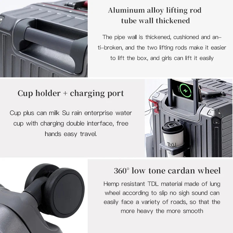 Valise Rigide PC – Roues Spinner & Serrure Intégrée