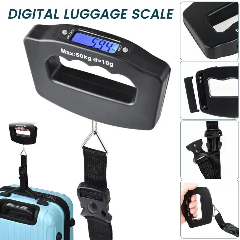 Balance Digitale de Voyage 50 kg – Écran Rétro-éclairé | TravelisyTech