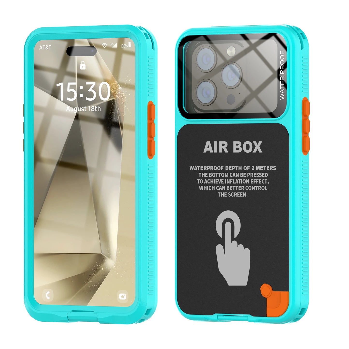 Coque Étanche IP68 Antichoc – iPhone (Plage, Piscine, Sport)