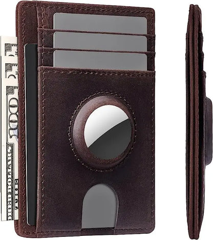 Portefeuille ultra-fin compatible AirTag – Sécurisé, minimaliste & RFID