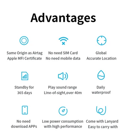Tracker Travelisy batterie longue durée – Localisation Apple Find My