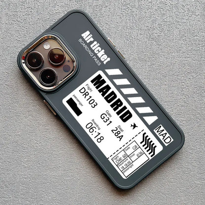 Coque iPhone Billet d’Avion personnalisable – Ready to Board