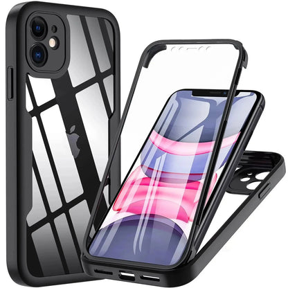 Coque iPhone 360° Transparente – Protection Totale avec Verre Intégré