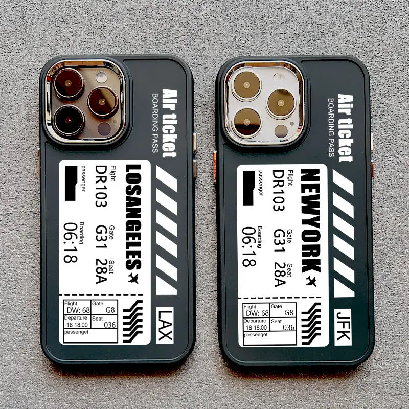 Coque iPhone Billet d’Avion personnalisable – Ready to Board