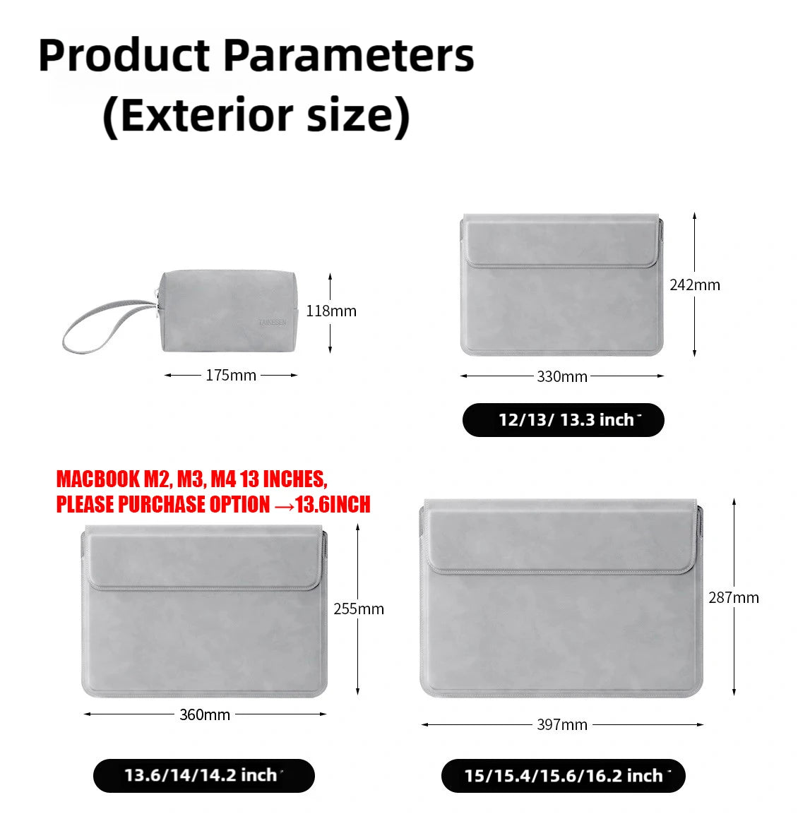 Housse Laptop Ultra-Slim Sans Fermeture – MacBook & PC 11″ à 16″ | TravelisyTech
