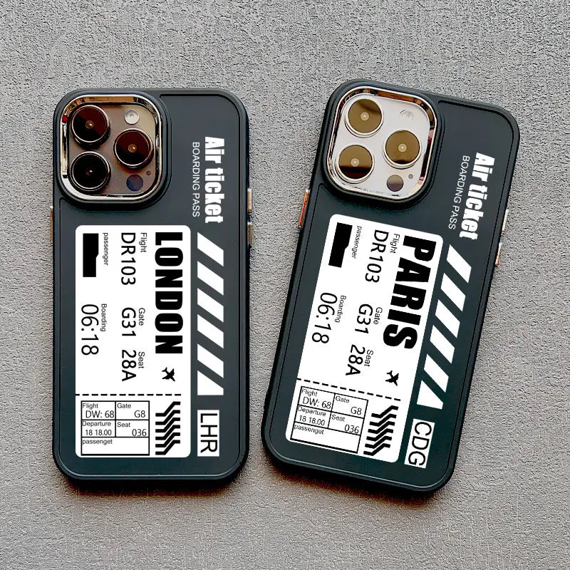 Coque iPhone Billet d’Avion personnalisable – Ready to Board