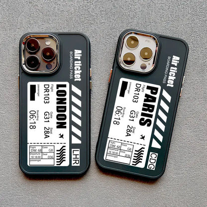 Coque iPhone Billet d’Avion personnalisable – Ready to Board