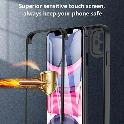 Coque iPhone 360° Transparente – Protection Totale avec Verre Intégré