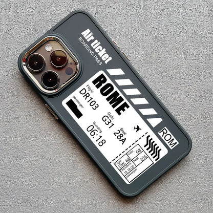 Coque iPhone Billet d’Avion personnalisable – Ready to Board