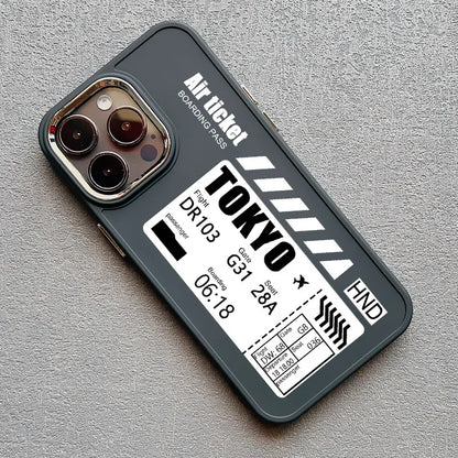 Coque iPhone Billet d’Avion personnalisable – Ready to Board