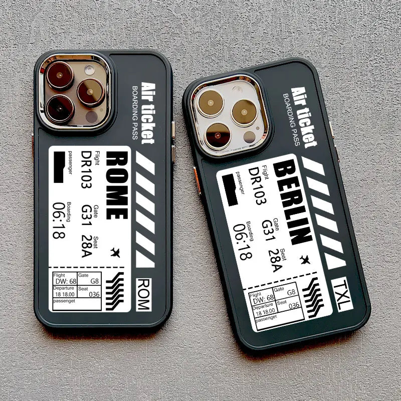 Coque iPhone Billet d’Avion personnalisable – Ready to Board